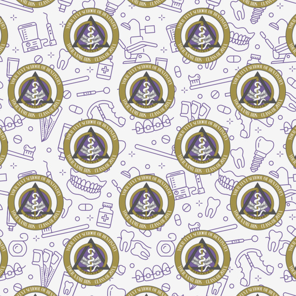 Dental Insignia / Emblem Wrapping Paper 12" x 12" Close Up