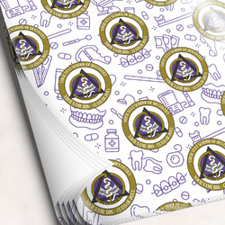 Dental Insignia / Emblem Wrapping Paper Sheets - Single-Sided - 20" x 28" (Personalized)