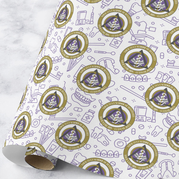 Custom Dental Insignia / Emblem Wrapping Paper Roll - Large - Matte (Personalized)