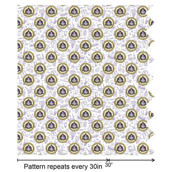 Dental Insignia / Emblem Wrapping Paper Roll - Satin - Partial Roll