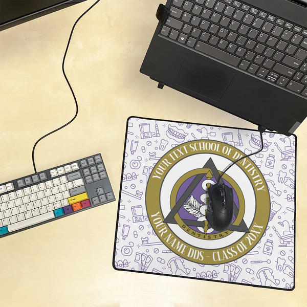 Dental Insignia / Emblem XL Gaming Mouse Pads - 18" x 16"s - Lifestyle