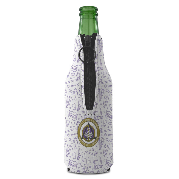 Dental Insignia / Emblem Zipper Bottle Cooler - BACK (bottle)