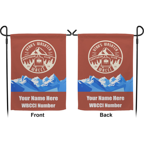 Utah's Wasatch Airstream Club Garden Flag - Double Sided Front and Back