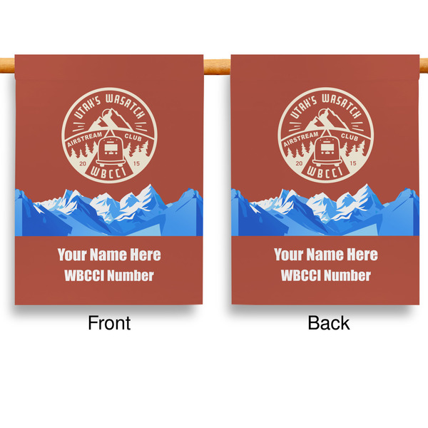 Utah's Wasatch Airstream Club Garden Flags - Large - Double Sided - APPROVAL