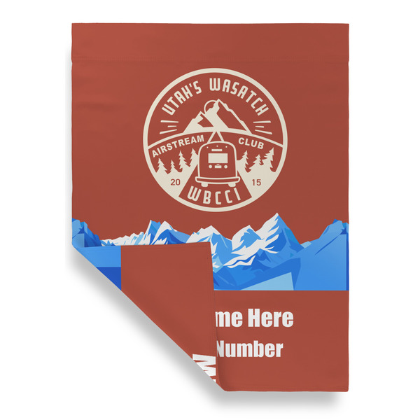 Utah's Wasatch Airstream Club Garden Flags - Large - Double Sided - FRONT FOLDED