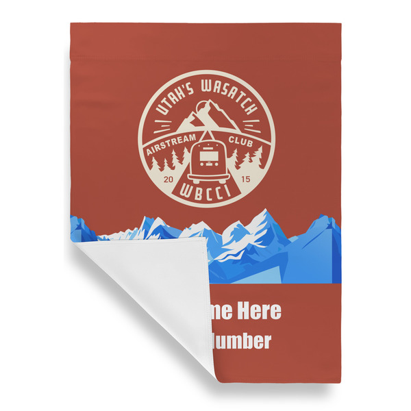 Utah's Wasatch Airstream Club Garden Flags - Large - Single Sided - FRONT FOLDED