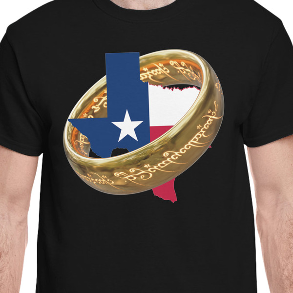 Middle Earth: Strategy Battle Game Black Crew T-Shirt on Model - CloseUp