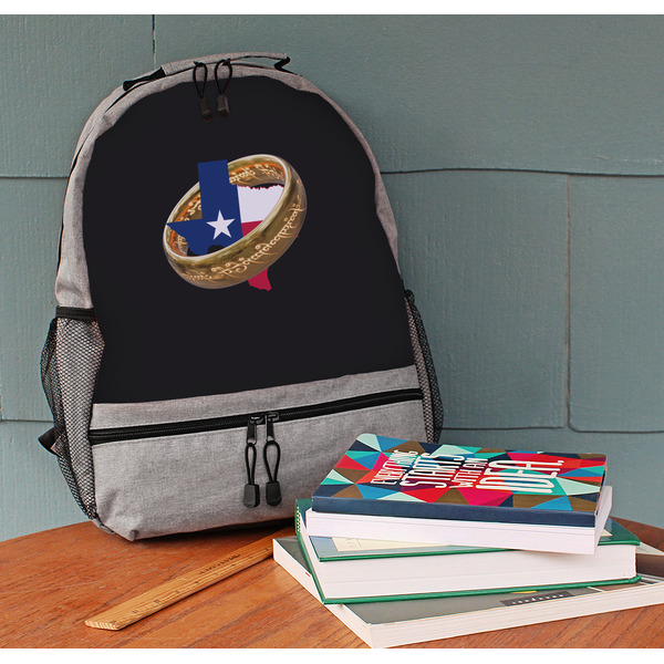 Middle Earth: Strategy Battle Game Large Backpack - Gray - On Desk