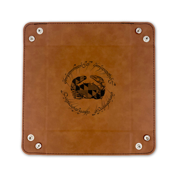 Maryland ME:SBG Crab Logo 6" x 6" Leatherette Snap Up Tray - FLAT FRONT