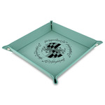 Maryland ME:SBG Flag Logo Faux Leather Dice Tray - 9" x 9"  - Teal