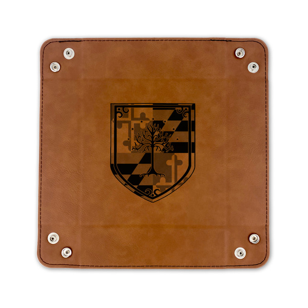 Maryland ME:SBG Coat of Arms Logo 6" x 6" Leatherette Snap Up Tray - FLAT FRONT