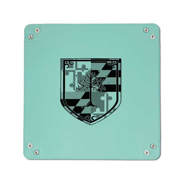 Maryland ME:SBG Coat of Arms Logo 6" x 6" Teal Leatherette Snap Up Tray - APPROVAL
