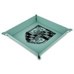 Maryland ME:SBG Coat of Arms Logo Faux Leather Dice Tray - 9" x 9"  - Teal