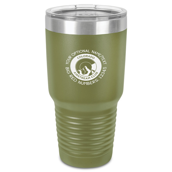 Custom Colorado Airstream Club 30 oz Stainless Steel Tumbler - Olive - Single-Sided