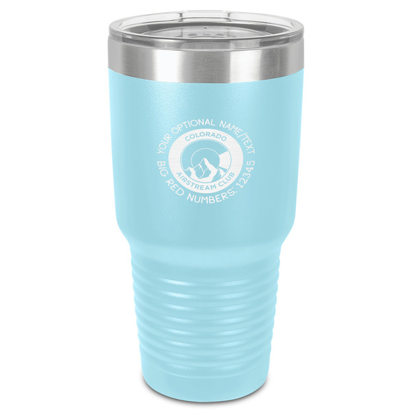Colorado Airstream Club 30 oz Stainless Steel Ringneck Tumbler - Teal - Front