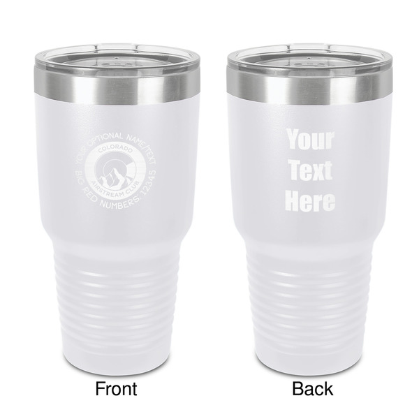 Custom Colorado Airstream Club 30 oz Stainless Steel Tumbler - White - Double-Sided