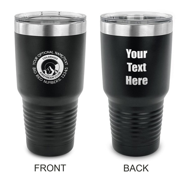 Custom Colorado Airstream Club 30 oz Stainless Steel Tumbler - Black - Double-Sided