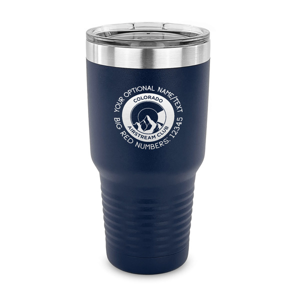 Colorado Airstream Club 30 oz Stainless Steel Ringneck Tumblers - Navy - FRONT