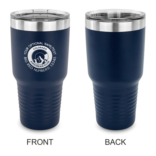 Colorado Airstream Club 30 oz Stainless Steel Ringneck Tumblers - Navy - Single Sided - APPROVAL