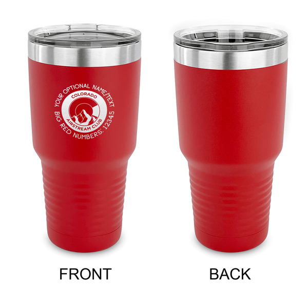 Colorado Airstream Club 30 oz Stainless Steel Ringneck Tumblers - Red - Single Sided - APPROVAL