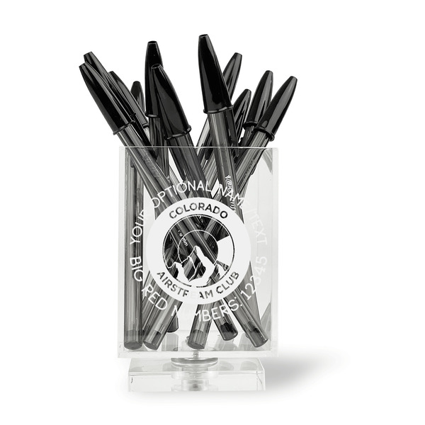 Colorado Airstream Club Acrylic Pencil Holder - FRONT