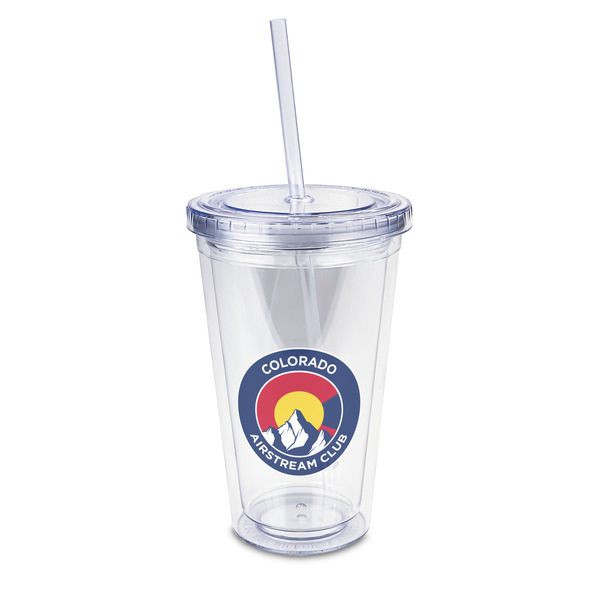 Custom Colorado Airstream Club 16 oz Double Wall Acrylic Tumbler with Lid & Straw - Full Print