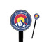 Colorado Airstream Club 4" Round Plastic Food Picks - Black - Single-Sided