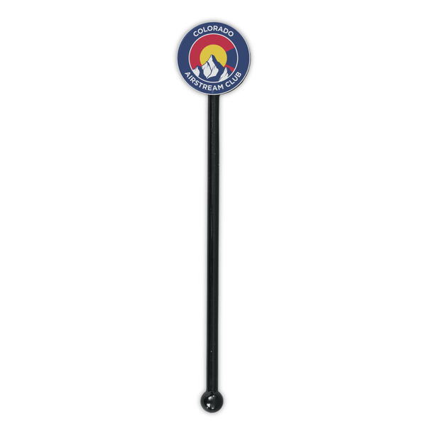 Colorado Airstream Club Black Plastic 5.5" Stir Stick - Round - Single Stick