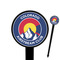 Colorado Airstream Club 6" Round Plastic Food Picks - Black - Single-Sided