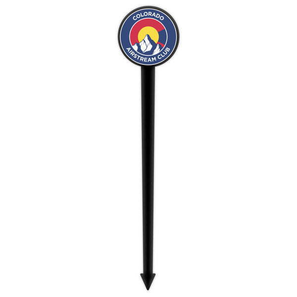 Colorado Airstream Club Black Plastic 6" Food Pick - Round - Single Pick
