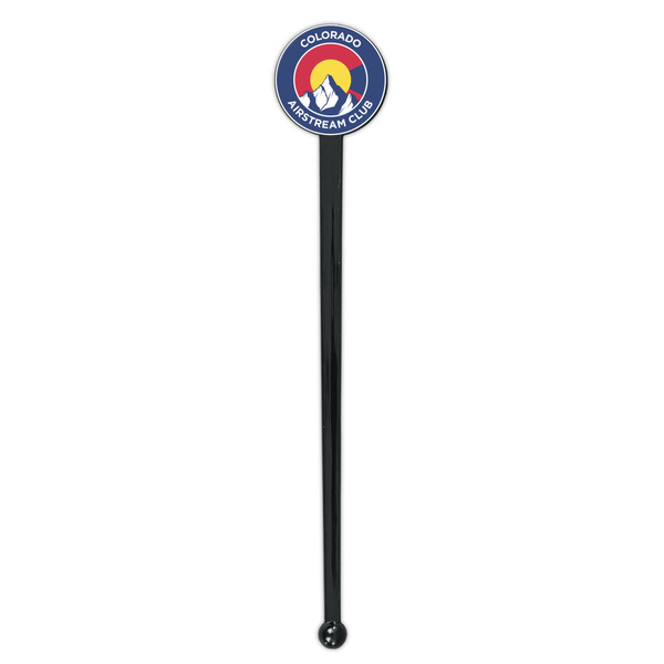 Colorado Airstream Club Black Plastic 7" Stir Stick - Round - Single Stick