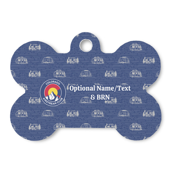 Custom Colorado Airstream Club Bone Shaped Dog ID Tag