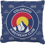 Colorado Airstream Club Faux-Linen Throw Pillow 18"
