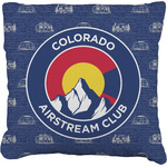 Colorado Airstream Club Faux-Linen Throw Pillow 26"