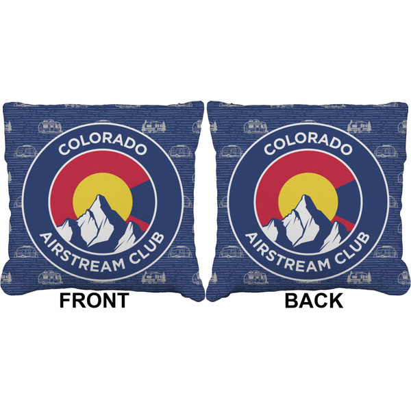 Colorado Airstream Club Burlap Pillow Approval