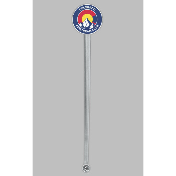 Colorado Airstream Club Clear Plastic 7" Stir Stick - Round - Single Stick