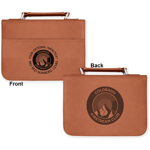 Colorado Airstream Club Cognac Leatherette Bible Covers - Large Double Sided Approval