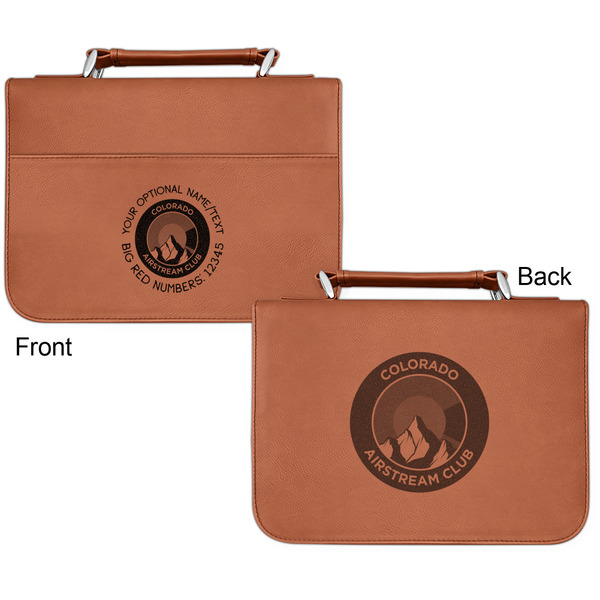 Colorado Airstream Club Cognac Leatherette Bible Covers - Small Double Sided Approval