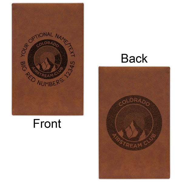 Colorado Airstream Club Cognac Leatherette Journal - Double Sided - Apvl