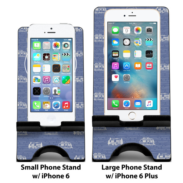 Colorado Airstream Club Compare Phone Stand Sizes - with iPhones