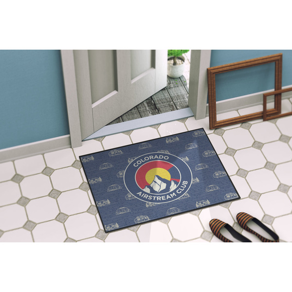 Colorado Airstream Club Door Mat - 24"x18" - Lifestyle - Porch