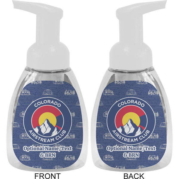 Colorado Airstream Club Foam Soap Bottle - White - Front & Back