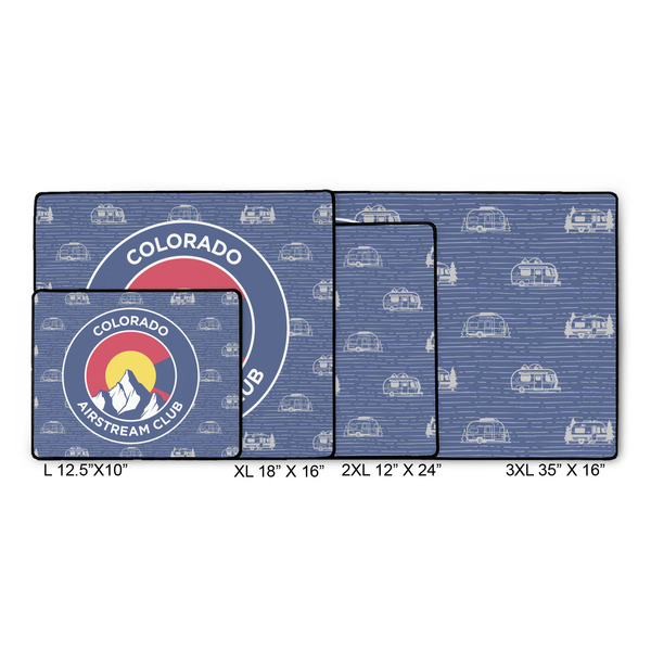 Colorado Airstream Club Gaming Mats - Size Chart