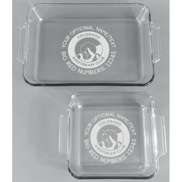 Colorado Airstream Club Glass Baking Dish Set - Front