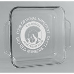 Colorado Airstream Club Glass Cake Dish - 8in x 8in