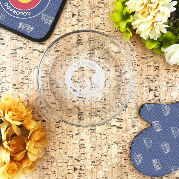 Colorado Airstream Club Glass Pie Dish - LIFESTYLE