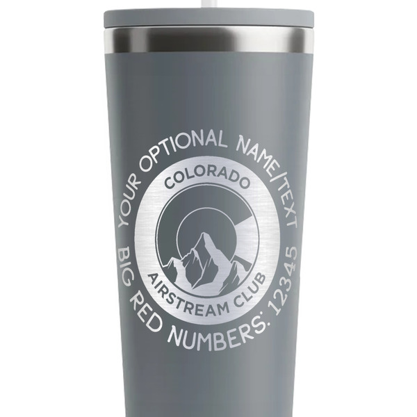 Colorado Airstream Club Grey RTIC Everyday Tumbler - 28 oz. - Close Up