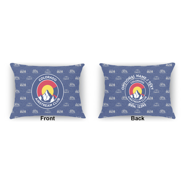 Colorado Airstream Club Indoor Rectangular Burlap Pillow (Front and Back)