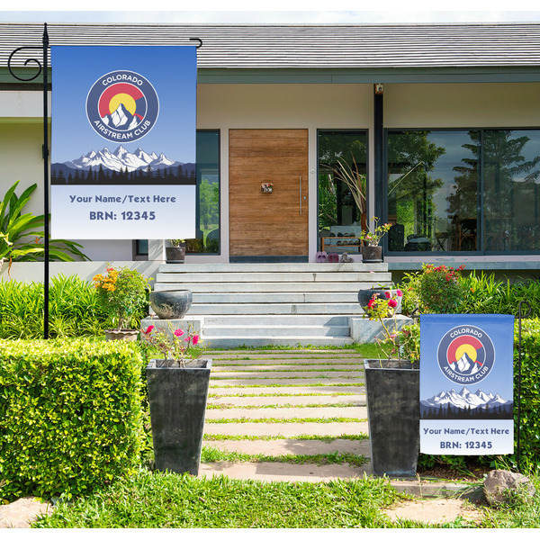 Colorado Airstream Club Large and Small Garden Flag - LIFESTYLE