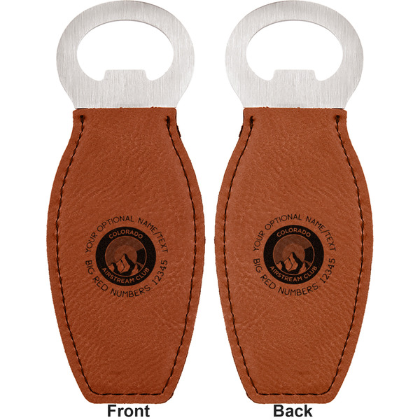 Colorado Airstream Club Leather Bar Bottle Opener - Front and Back (double sided)